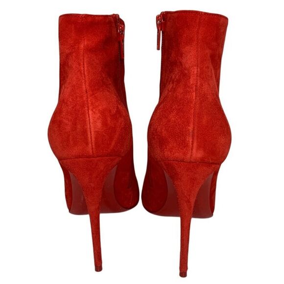 Christian Louboutin Veau Velour Red So Kate 55 Ankle Booties EU 37 US 7 Heels - Picture 6 of 8